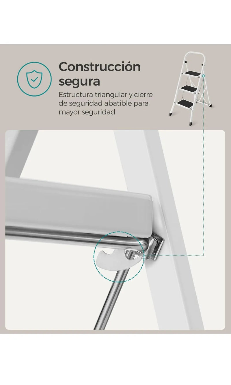 Escalera de Tijera, Escalera con 3 Peldaños, Peldaño Plegable