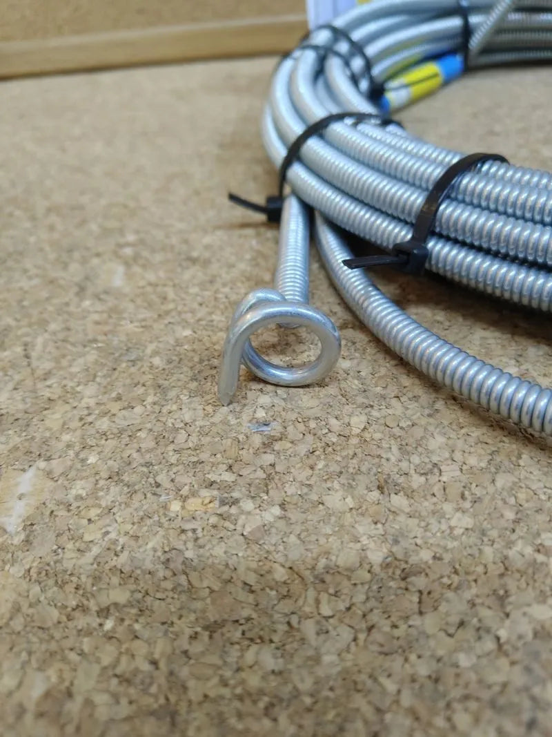 Espiral limpiadora de desagües con broca de recup.