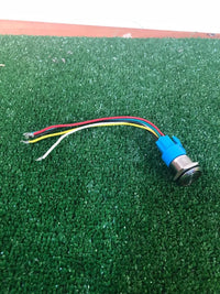 Pulsador Metal 16mm Autoretenido LED