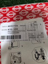 Elring 430.190 Anillo retén cigüeñal