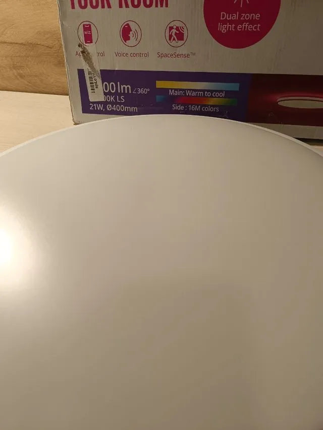 Lámpara de techo blanca Rune Luz Blanca de cálida