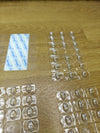 Ganchos pequeños alambres transparentes