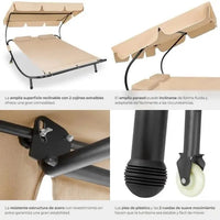 Tumbona con parasol