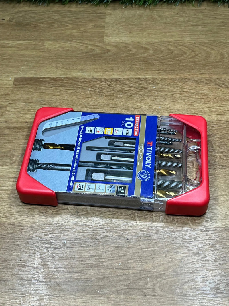 Juego de brocas para extractor de tornillos rotos TIVOLY