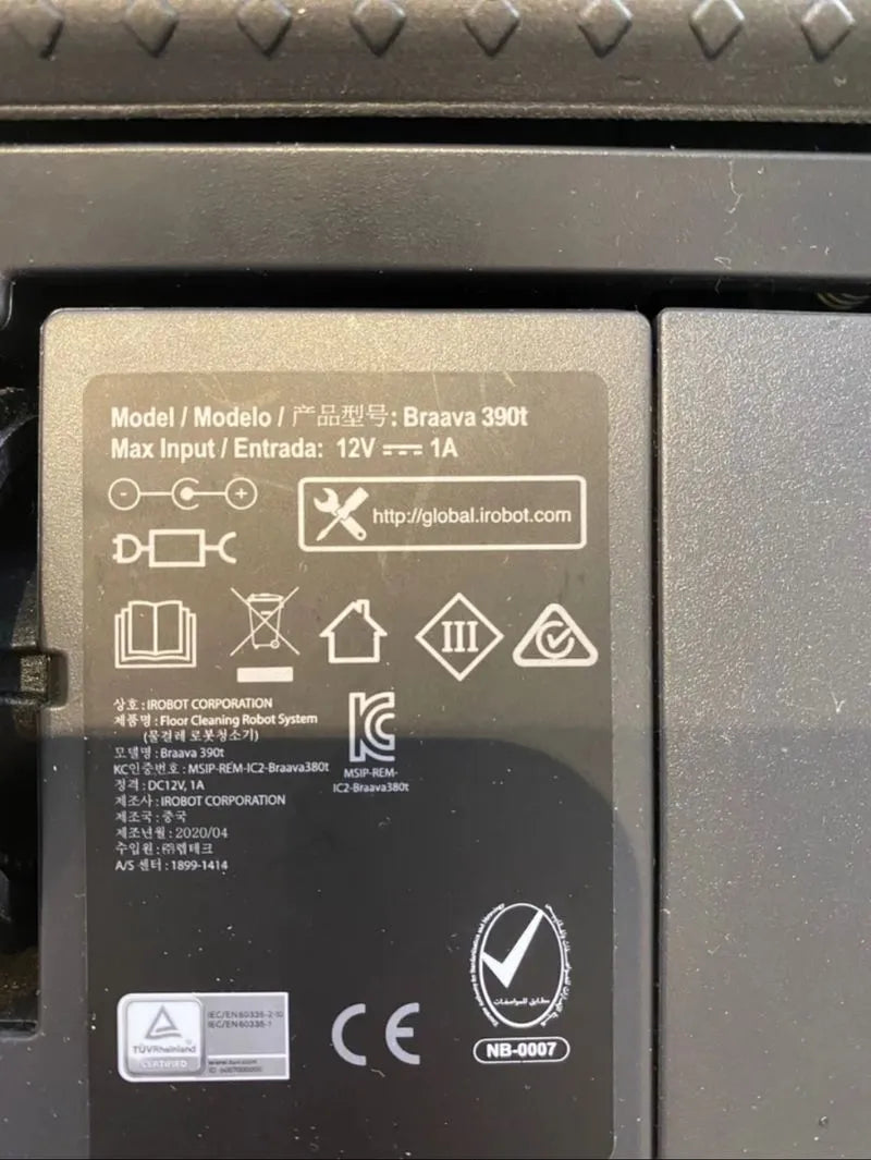robot de limpieza de suelos iRobot Braava 390t