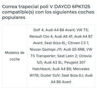 Correa Trapecial Poli 6PK1125 - DAYCO