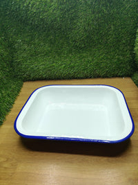 Plato pequeño rectangular esmaltado IBILI