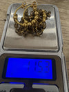 Pendientes aro dorados con abalorios colgantes, mujer