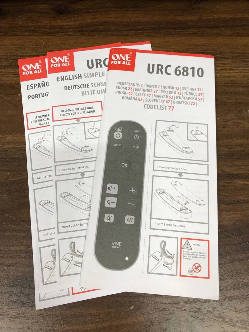 Control remoto universal TV