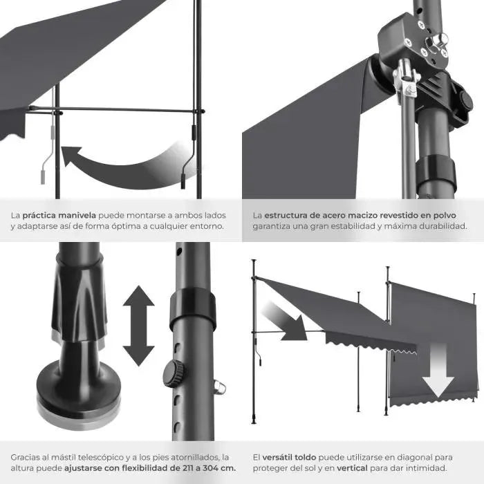 Toldo plegable para balcón