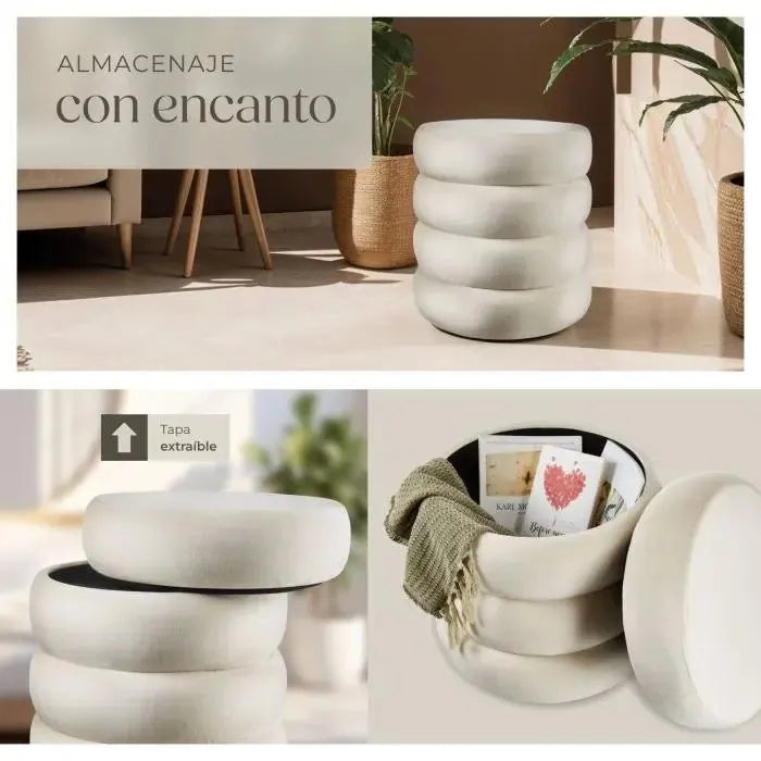 Taburete con almacenamiento