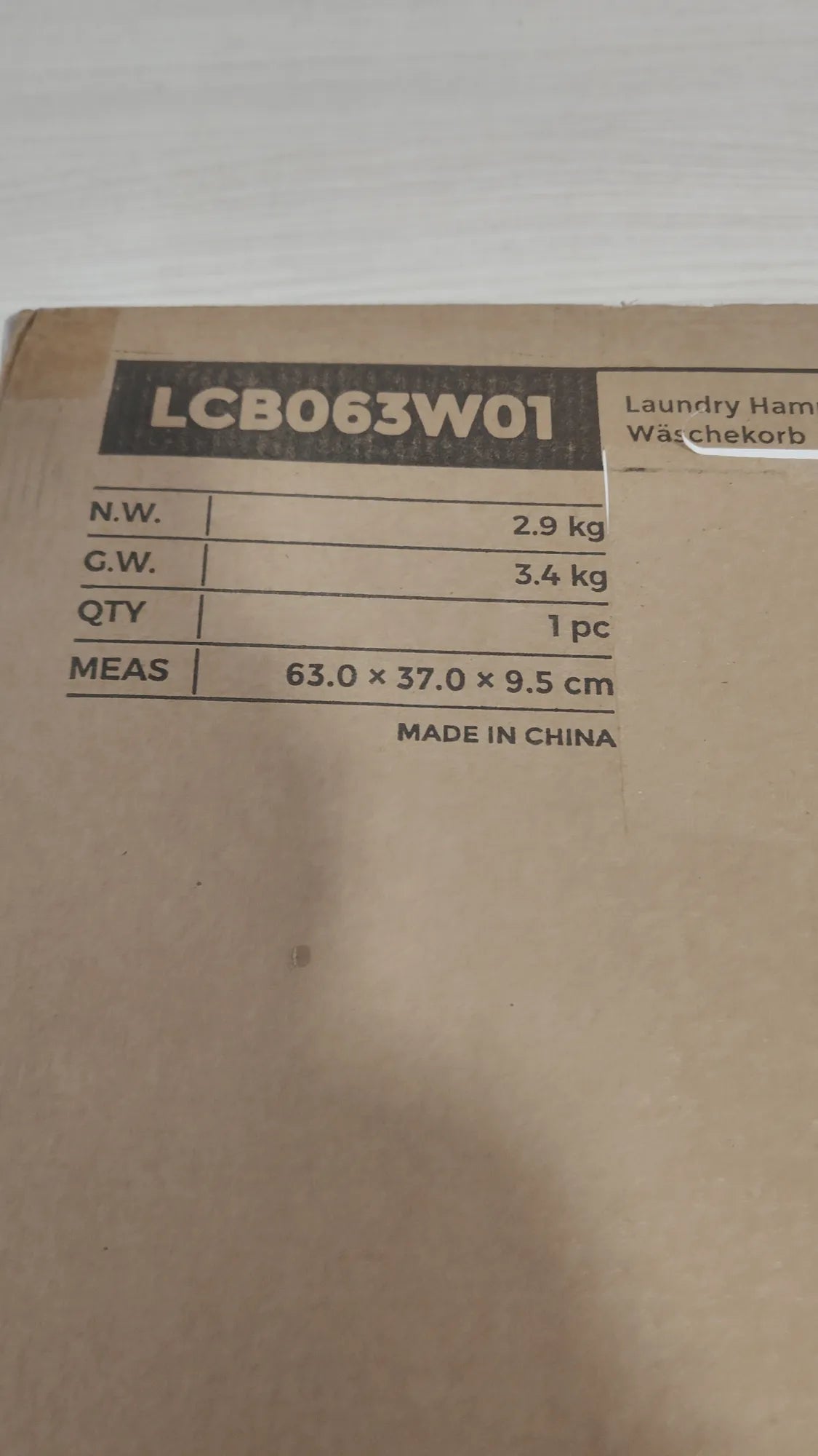 Cesto de ropa con tapa, 100 L, de bambú,