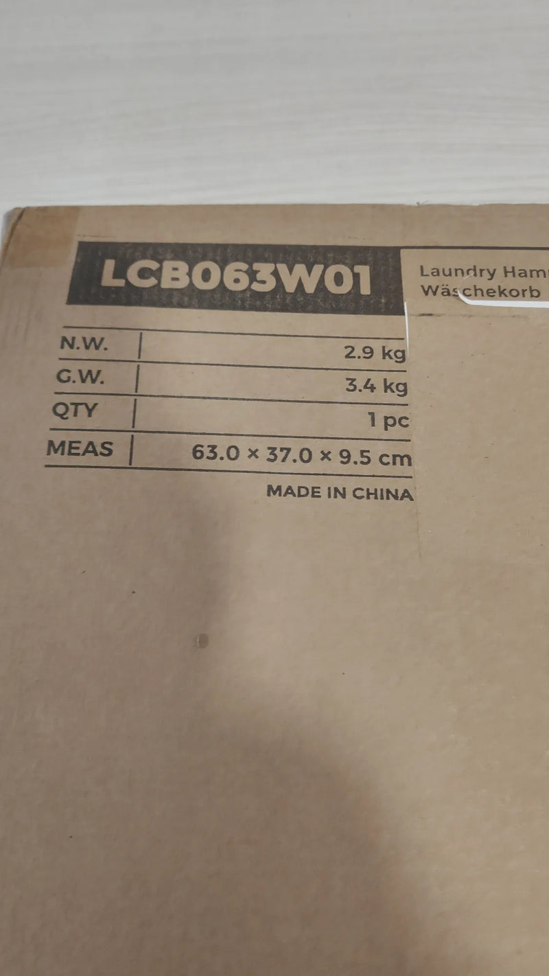 Cesto de ropa con tapa, 100 L, de bambú,