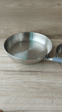 sartenes 20-24-28 cm, acero inoxidable, Sin Antiadherente