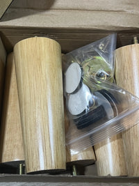 Juego de 4 patas de madera maciza
