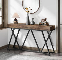 Mesa de consola con base de metal - Tribesigns