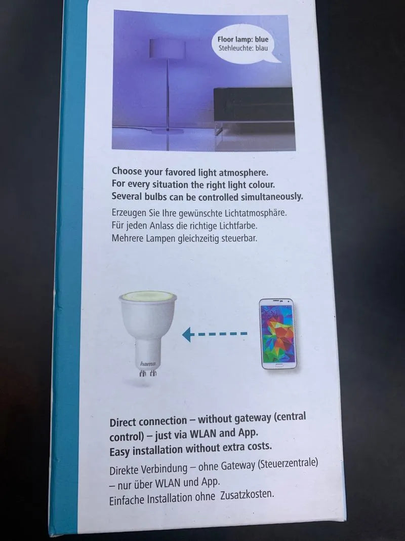 Hama 00176548 Wifi Led Gu10 Bombilla Alexa, 4.5 W
