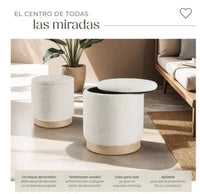 Set 2 taburetes con almacenamiento