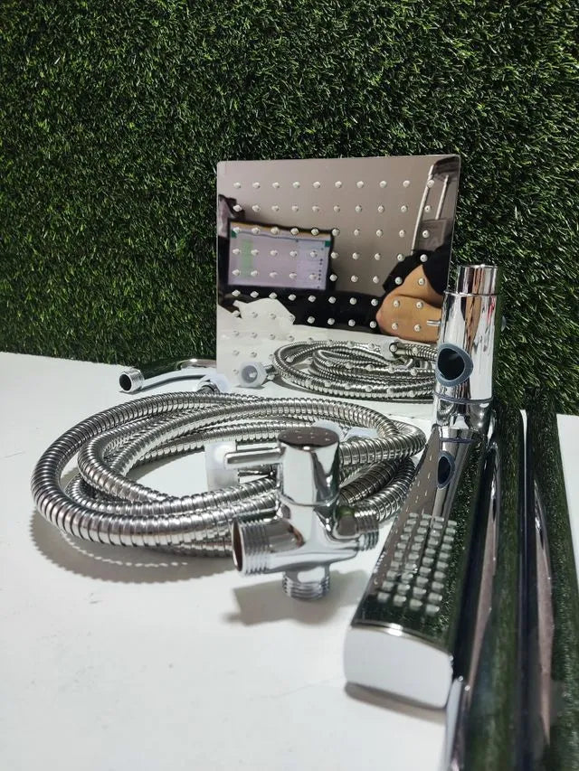 GRIFERIA Set de Ducha Cuadrado Modelo RY-S002, Llu