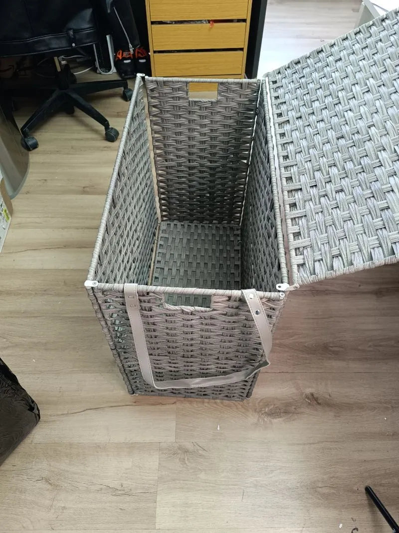 Cesto Ropa Sucia con Tapa, 160 L, Cesta Colada Est