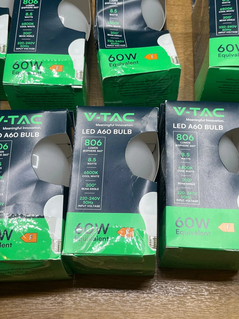 8 Bombillas LED E27-8,5W V-TAC