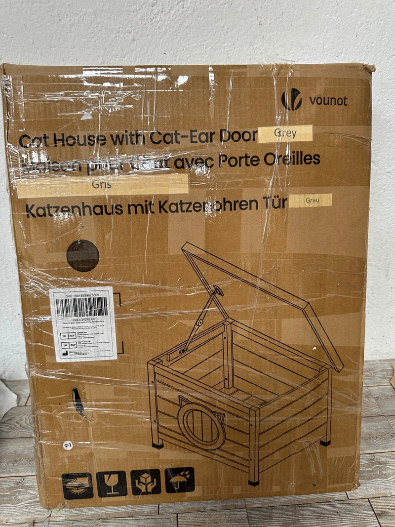Casa para gatos de madera