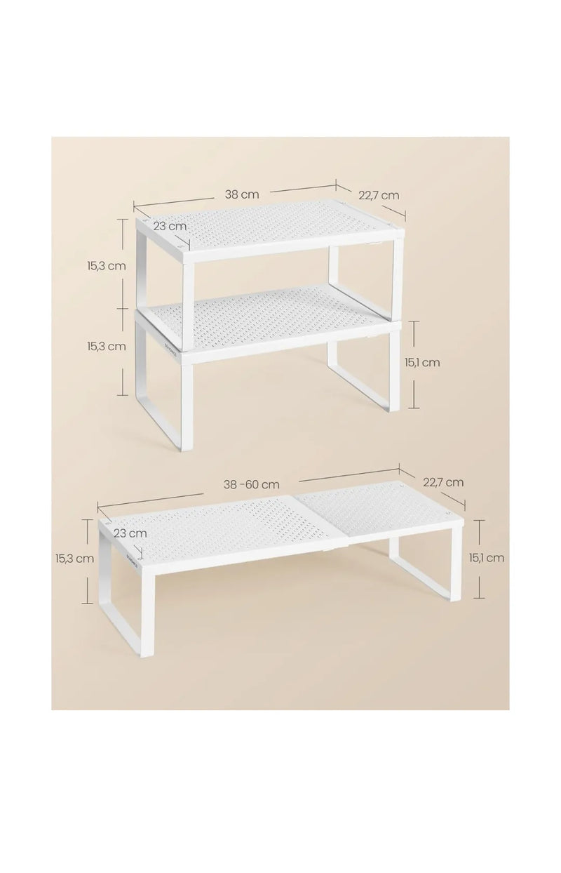 Juego de 2 Especieros, Extensibles, Organizador de Cocina,