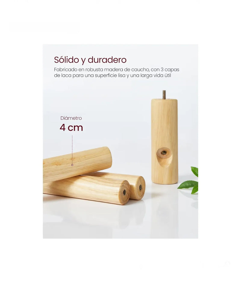 Perchero de madera maciza con forma de árbol