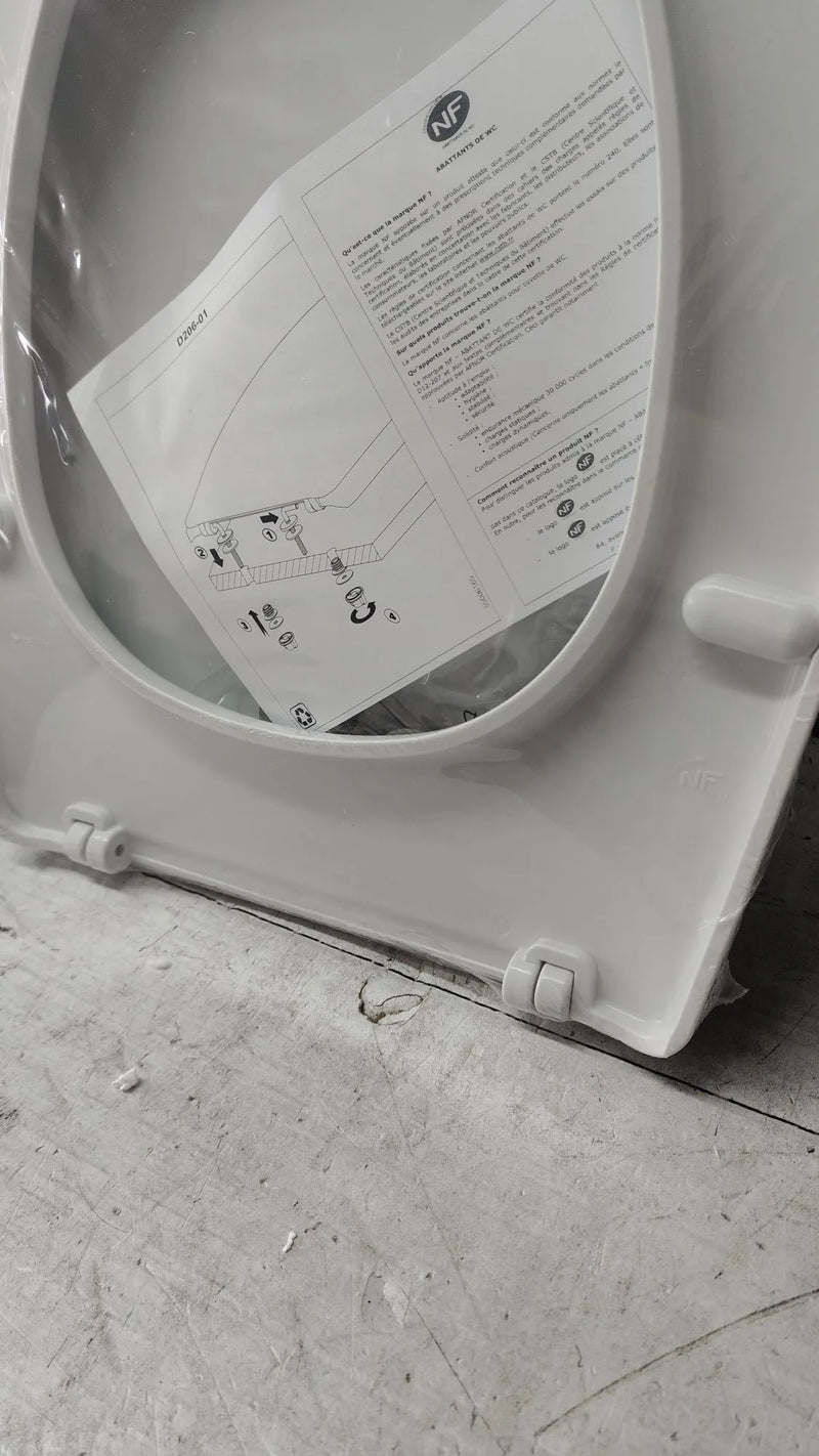 Asiento Fijo para el Inodoro, Incluye Kit de Fijación y Bisagras de Acero