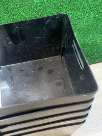 Cesta de plástico negro para estudio KEPLIN
