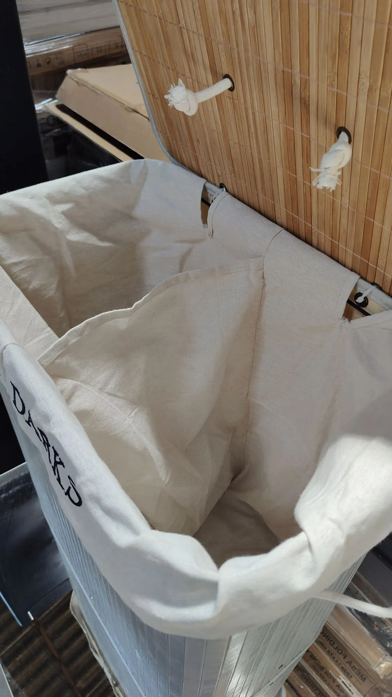 Cesto de ropa sucia, 100 L, cesto de ropa con tapa