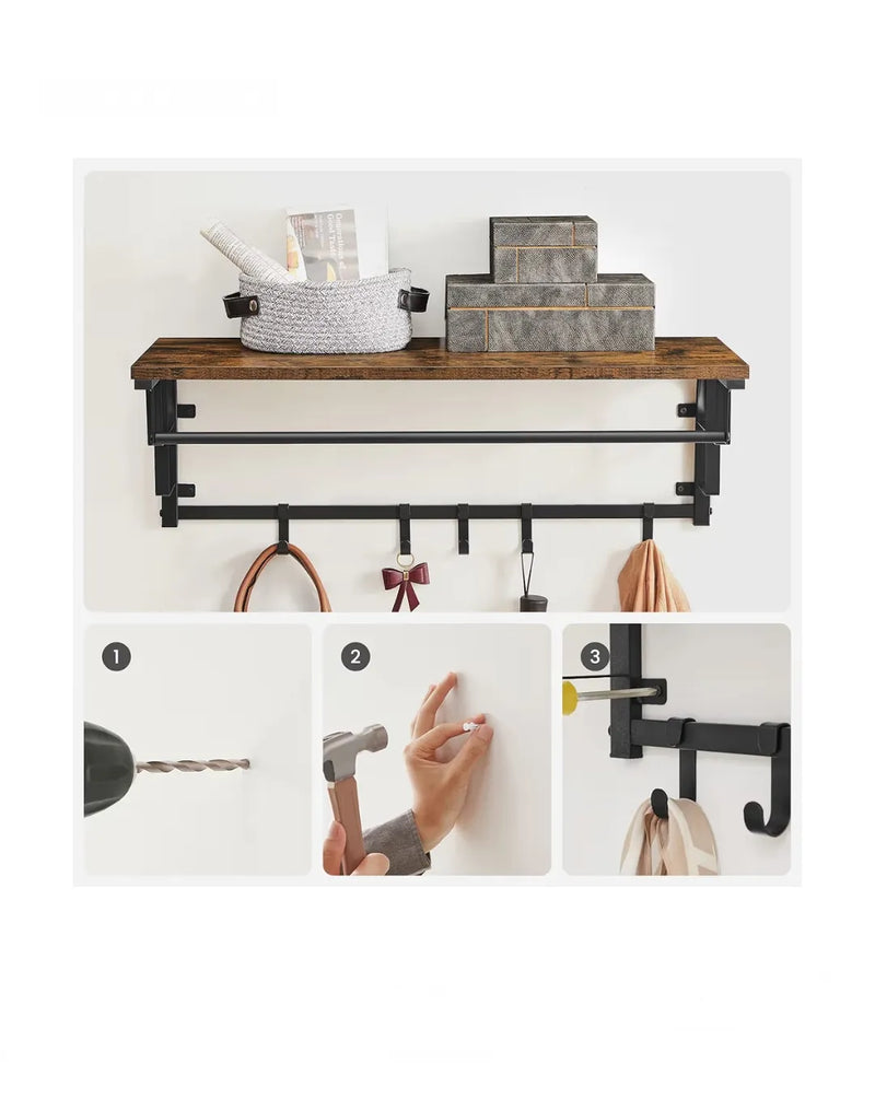 Estanteria de Pared / Negra y Marron