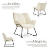 Sillón acolchado crema