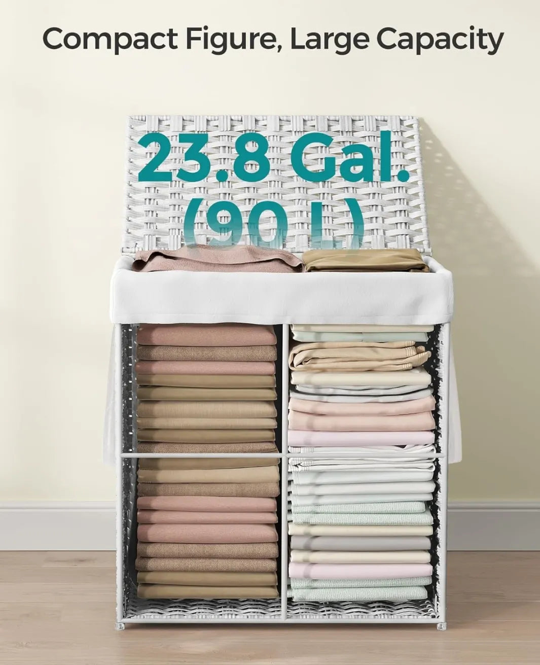 Cesto para la ropa sucia de 90 litros