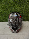 Casco de Moto Negro Gris Mate con Visor FS-801-99