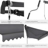 Toldo con brazo articulado