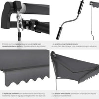 Toldo con brazo articulado
