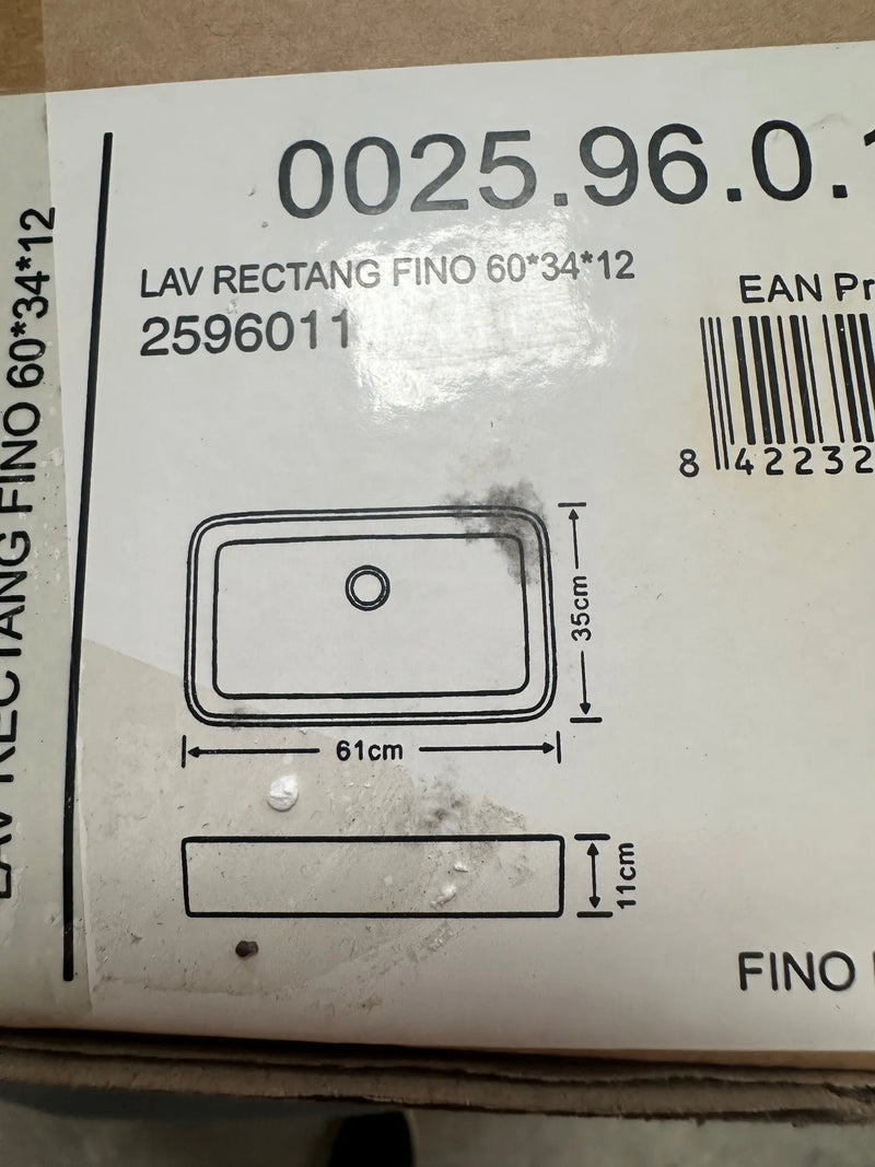 Lavabo cerámico para encimera