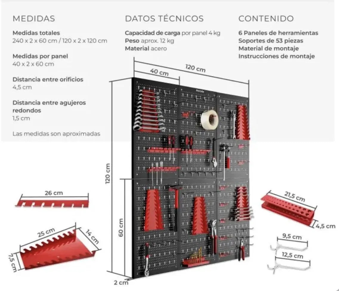 Panel para herramientas