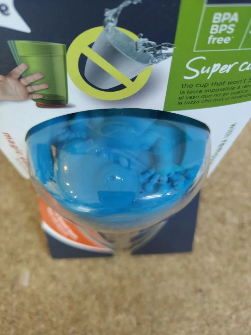 Taza Antivuelco con Tapa, Azul