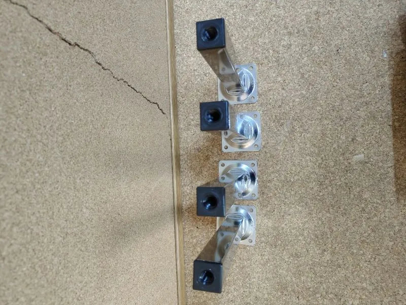 4 patas de tubo de acero 20cm
