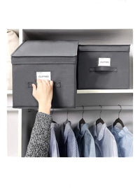 Juego de 3 cajas de almacenamiento plegables con tapas,