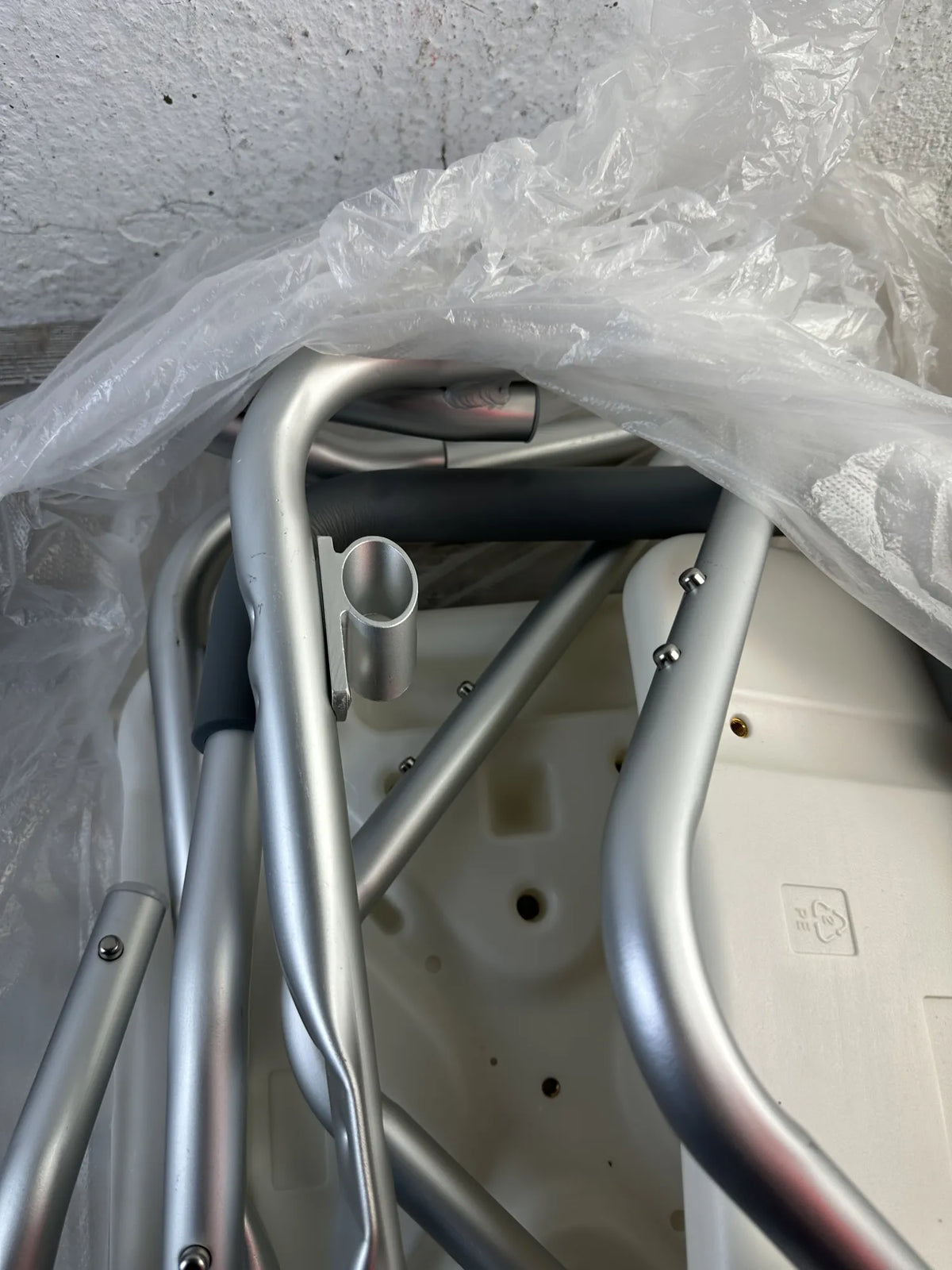 Silla de ducha con respaldo