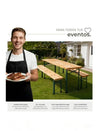 Conjunto de mesa y bancos para exterior SISSI 170cm