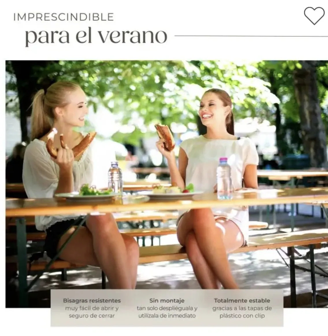 Conjunto de mesa y banco