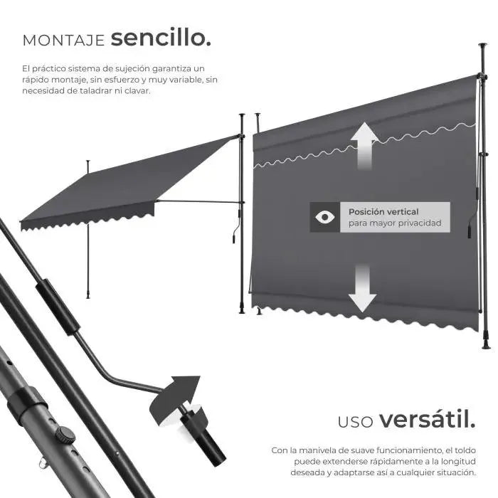 Toldo plegable para balcón