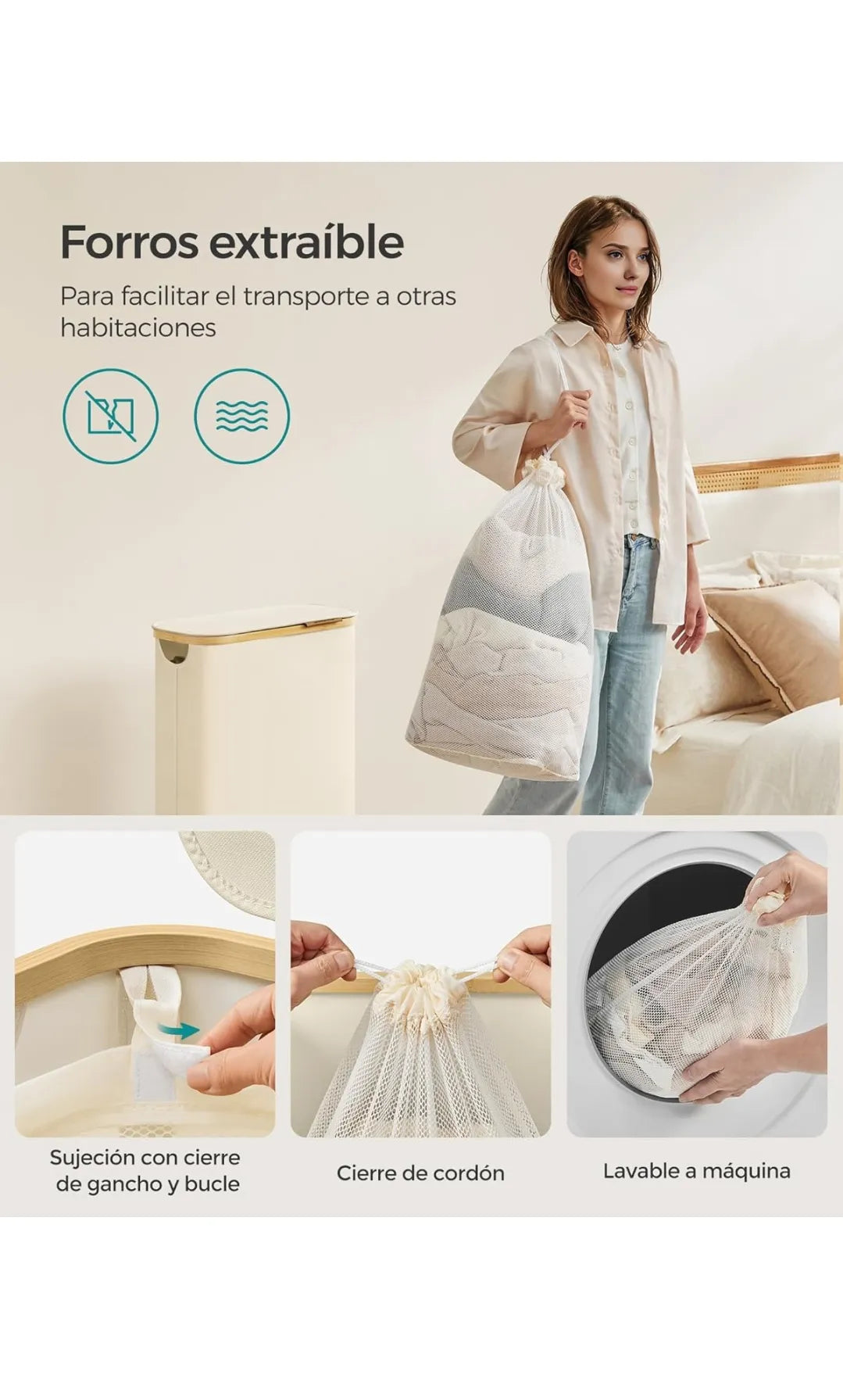 Cesto de Ropa Sucia con Tapa