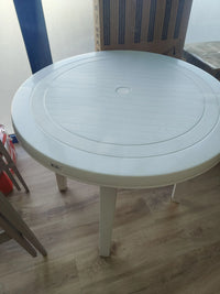 Mesa de jardín blanca braga 90cm