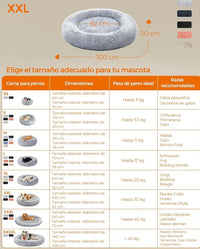 Cama de perros con cojín central lavable