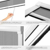 Mosquitera enrollable de aluminio 90 x 160 cm